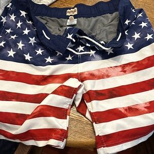 RedHead Blue and Gray Swim Trunks